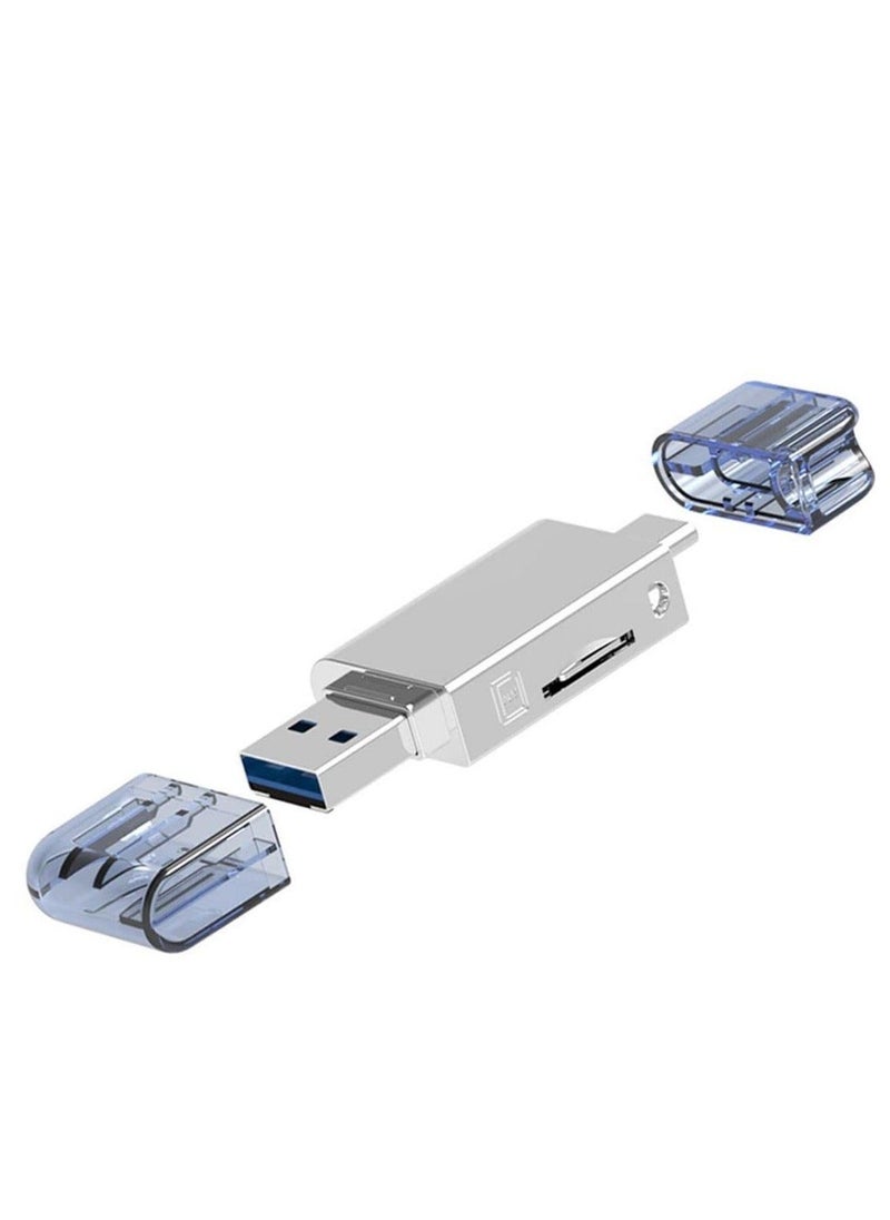 Y&D - Multi-Format Card Reader: USB Type-C and 2.0 Compatible, Dual-Slot for NM Nano Memory & TF Micro SD Cards, Ideal Phones Laptops - Image 1