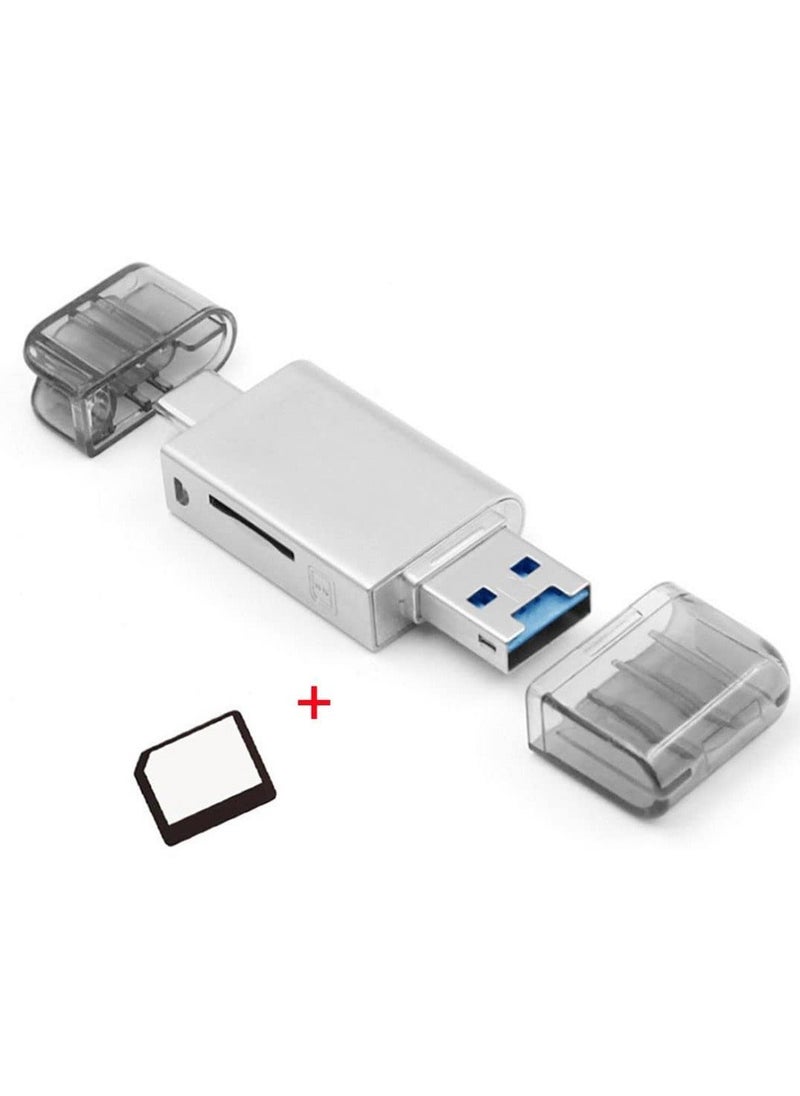 Y&D - Multi-Format Card Reader: USB Type-C and 2.0 Compatible, Dual-Slot for NM Nano Memory & TF Micro SD Cards, Ideal Phones Laptops - Image 1