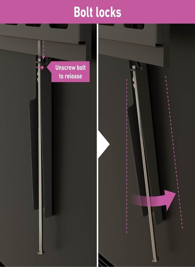 D-Line TV Wall Bracket for 50-85 Inch TVs, Ultra Low Profile, Slim Flat to Wall TV Mount - VESA 200x200mm - 600x400mm, Holds up to 132lbs - Image 4