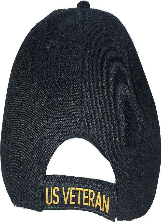 AborenCo U.S. Army Baseball Caps Hats Military Apparel | Retired Veteran | 3D Embroidered | Adjustable (Black with Stars) - Image 3