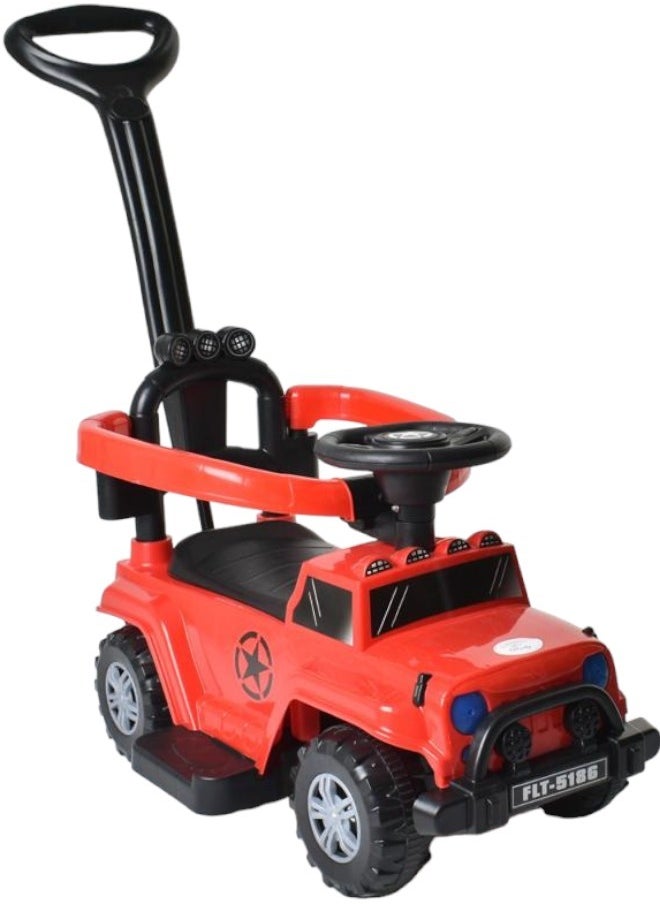 Toy Box - Ride-On Toy Car With Push Handle And Musical Steering Wheel - Image 1