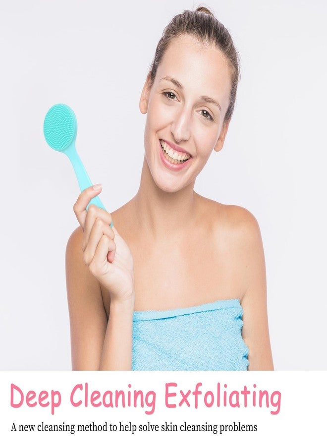 Indusoire قطعتان من مقشر الوجه، فرشاة سيليكون لتنظيف المسام، مقاس 4.92 × 1.62 بوصة، فرشاة للوجه للتنظيف، إزالة المكياج، تنظيف المسام بعمق، روتين العناية بالبشرة أثناء السفر - Image 4