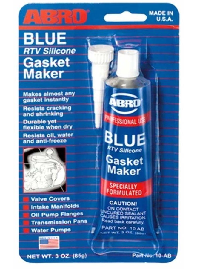 Blue RTV Silicone Sealant and Gasket Maker - Up to 500 Degree F Heat, High Temperature Head Gasket Sealant, 3 oz. Tube…