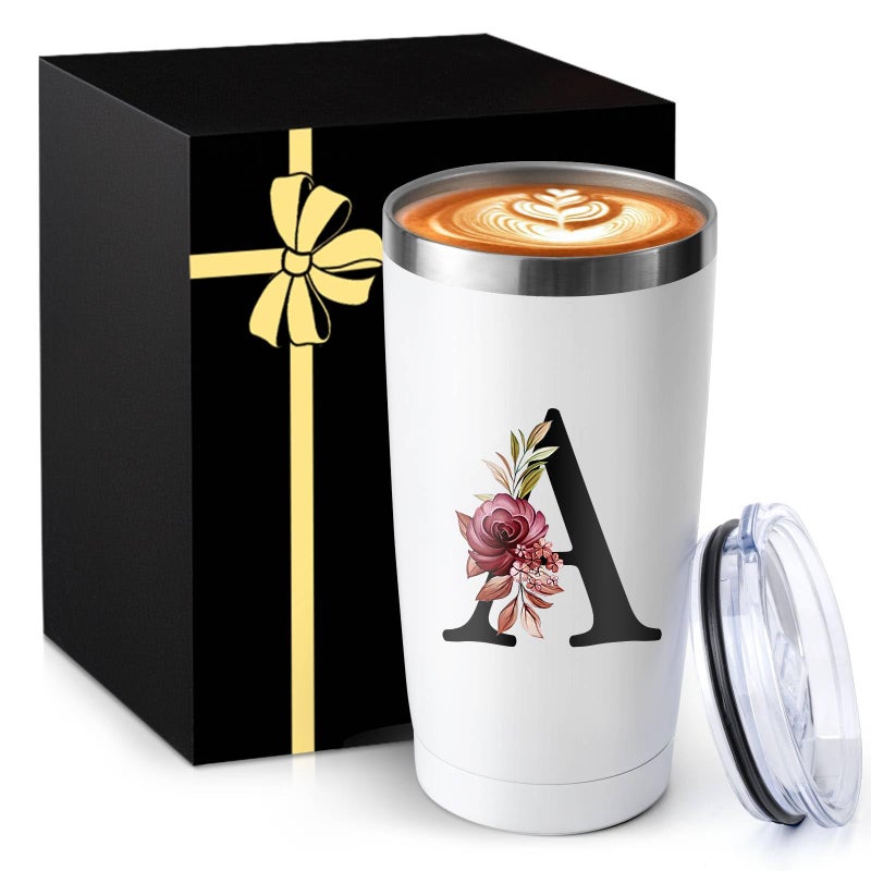 MNZZ 20 Oz Insulated Coffee Cup with Lid Stainless Steel Spill Leak Proof Heavy Large Reusable Thermal Travel Hot Tea Mug Camping Big Water Tumbler Custom Personalized Cool Women Mom Christmas Gift - Image 1