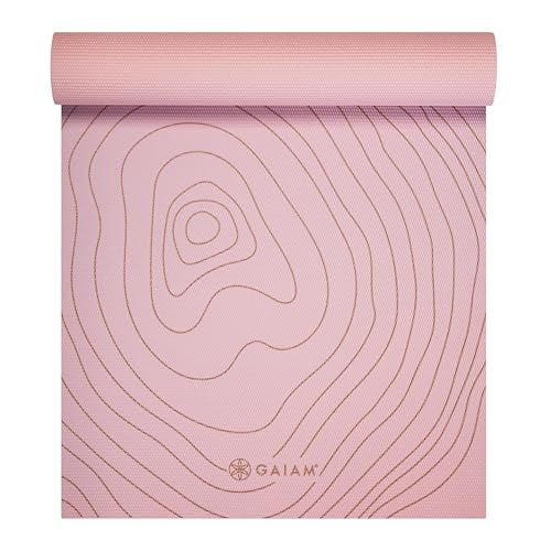 Gaiam Yoga Mat Premium 6mm Print Extra Thick Non Slip Exercise Fitness Mat for All Types of Yoga Pilates Floor Workouts 68L x 24W x 6mm Thick - Image 1