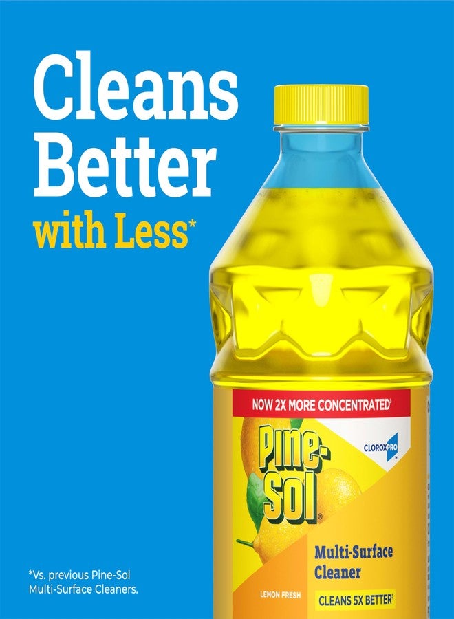 Pine Sol Multi-Surface Cleaner, CloroxPro, 2x Concentrated Formula, All-Purpose Cleaner, Lemon Fresh, 40 Fluid Ounces - Image 3