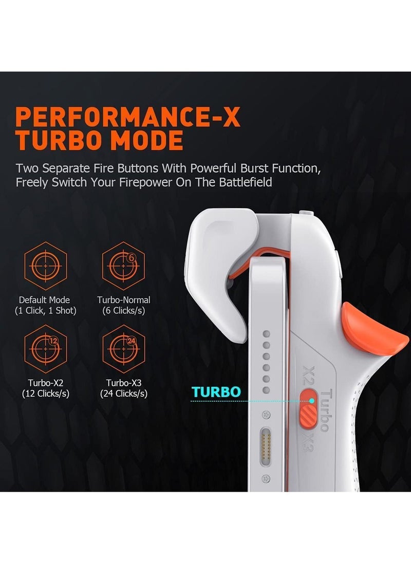 BIGBIG WON - Won Mobile Gaming Trigger PUBG/COD Portable Grip Sensitive Shoot Aim Joysticks Double Fire Button Single Point/3x Burst/Custom Recording for IOS and Android Phone M1 - Image 1