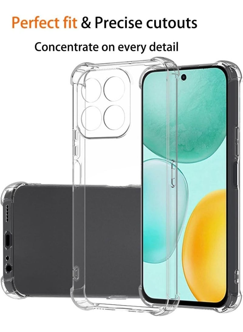 ten.tech Honor X6C Case Clear Soft TPU Silicone Bumper Reinforced Corner Bumper Transparent Cover - Image 4