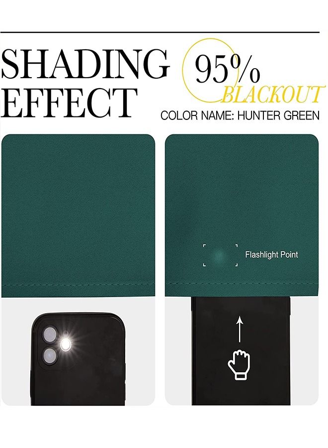 Room Divider Blackout Curtains Thermal Insulated Decor Grommet Blackout Drapes for Bedroom Dining Studio Office Hunter Green 200x270/200x240/200x200cm