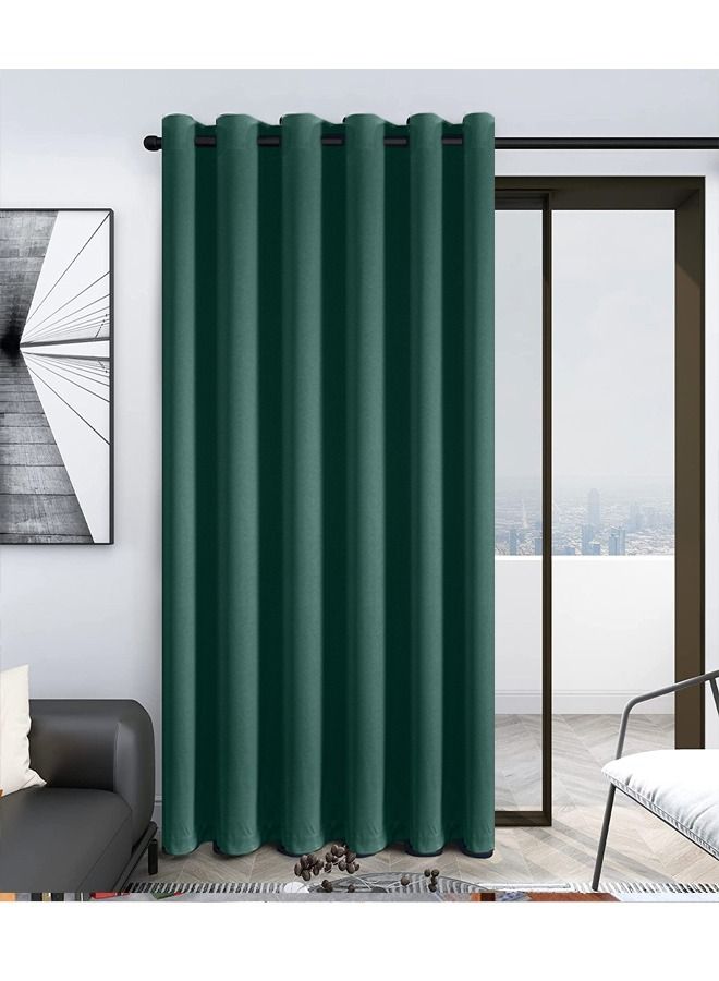 Room Divider Blackout Curtains Thermal Insulated Decor Grommet Blackout Drapes for Bedroom Dining Studio Office Hunter Green 200x270/200x240/200x200cm