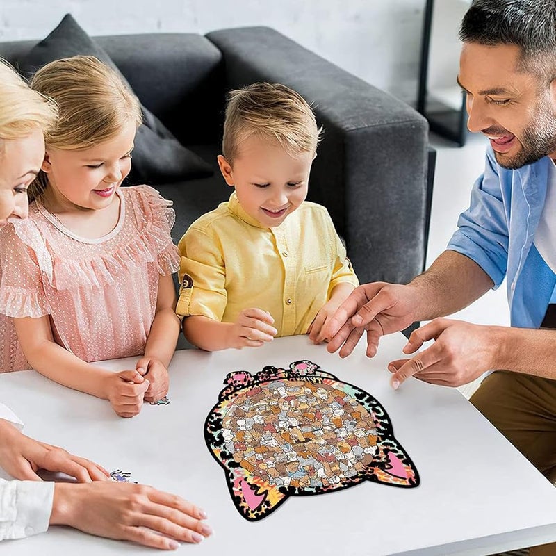 Realistic Cat Wooden Puzzle 135 Pieces Size B Home Decor For Adults Kids - Image 4