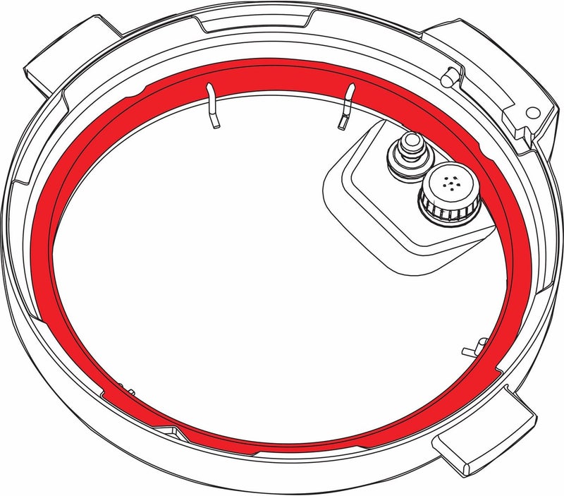 Instant Pot Sealing Ring 8-Qt, Inner Pot Seal Ring, Electric Pressure Cooker Accessories, Non-Toxic, BPA-Free, Replacement Parts, Clear - Image 2