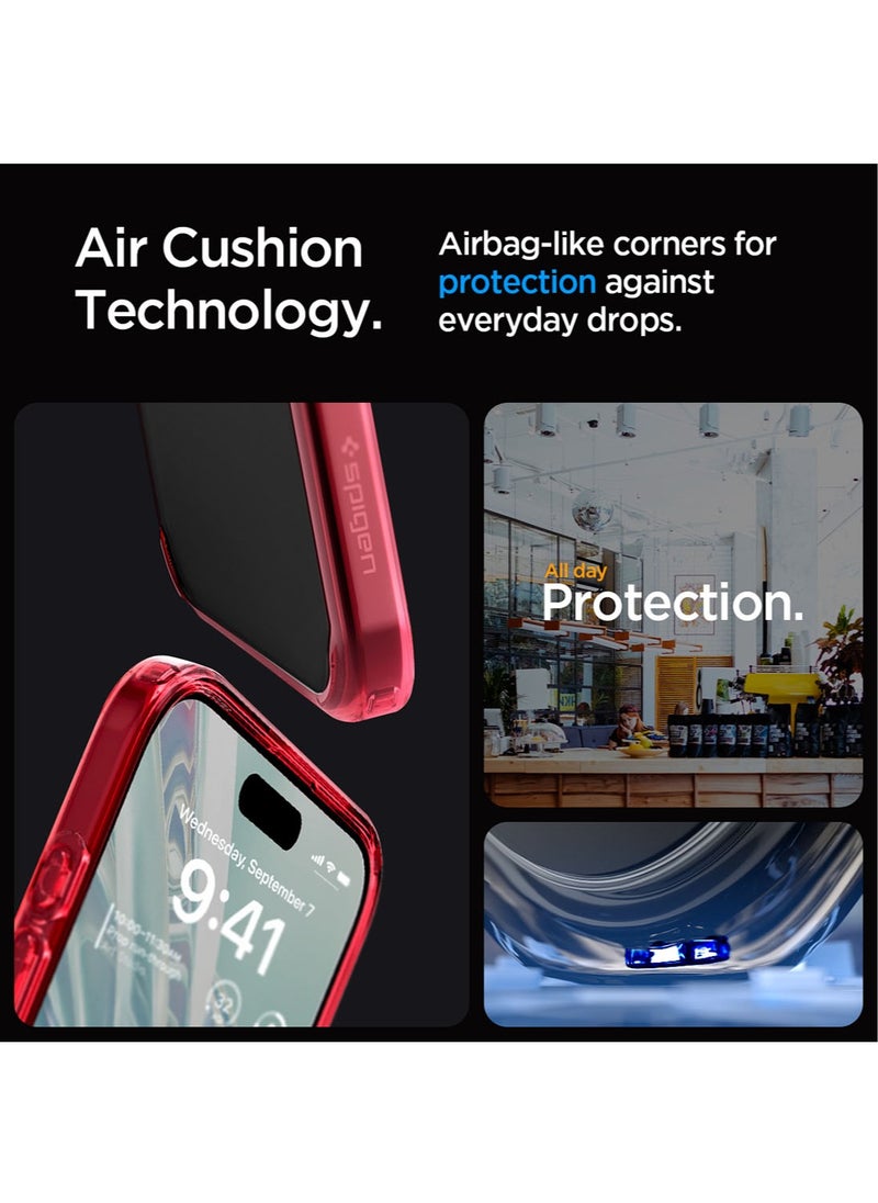 Spigen Ultra Hybrid for iPhone 15 Pro MAX Case Cover - Deep Red  - Image 4