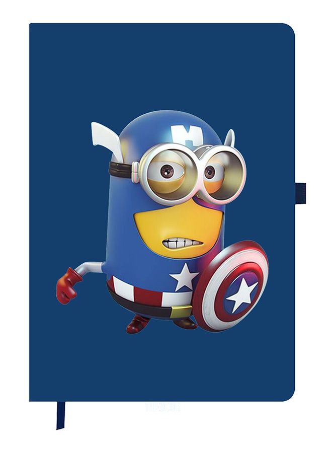 Theodor Designer A5 Thick Blue Hardcover Notebook Captain Minion - Image 1
