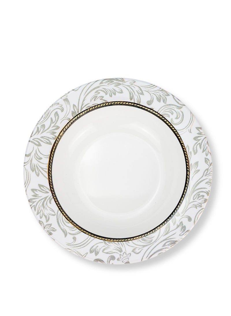 EDESSA Edessa Ceramic Elana 22Cm Round Soup Plate, White (Set of 1)  - Image 4