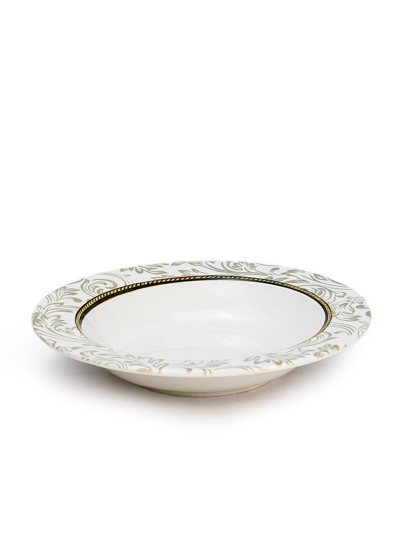 EDESSA Edessa Ceramic Elana 22Cm Round Soup Plate, White (Set of 1)  - Image 1
