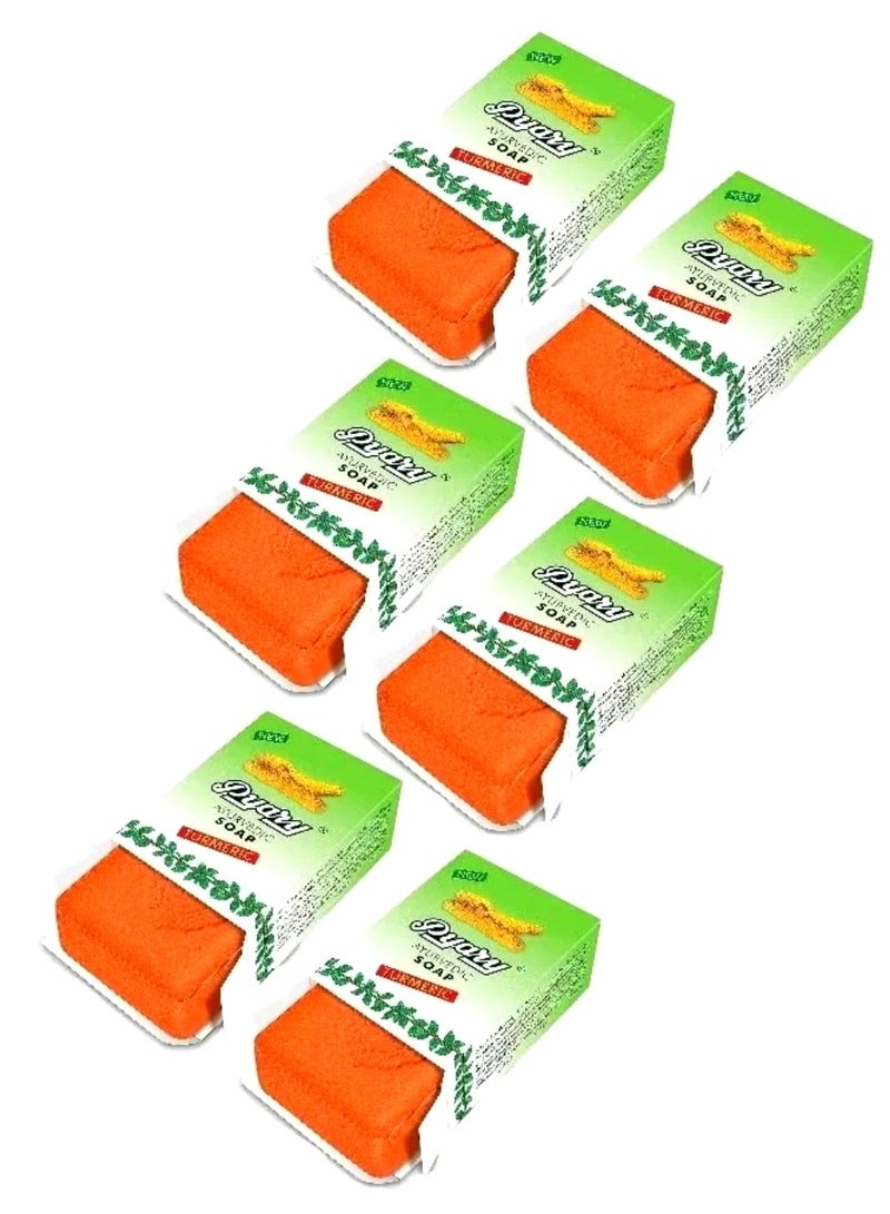 Pyary Ayurvedic Soap 6 Pcs Green - Image 2