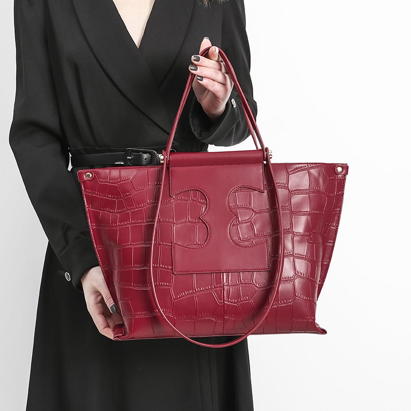 Crocodile Pattern Bag Underarm Tote Bag Women'S Commuter Large Capacity Handbag Bride Wedding - Image 4
