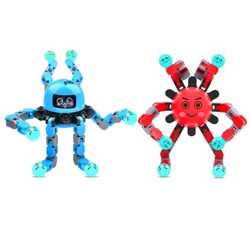 ASIOWELY Transformable Fidget Spinner Toys for Kids and Adults2 PCS Sensory Toy for Boys Girl ADHD Stress ReliefEaster Basket Stuffers Gifts Fingertip Gyros Birthdays Travel Party Favors for Teens - Image 1