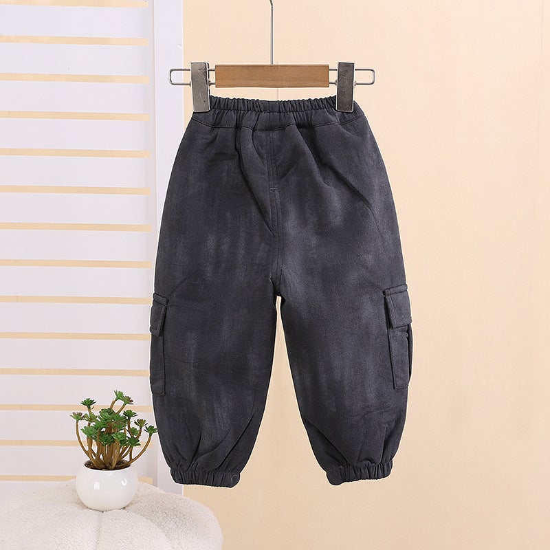 Boys' Pants Small And Medium-Sized Children'S Casual Workwear Trousers Boys Autumn Children'S Sweetpants Trendy Batch - Image 5