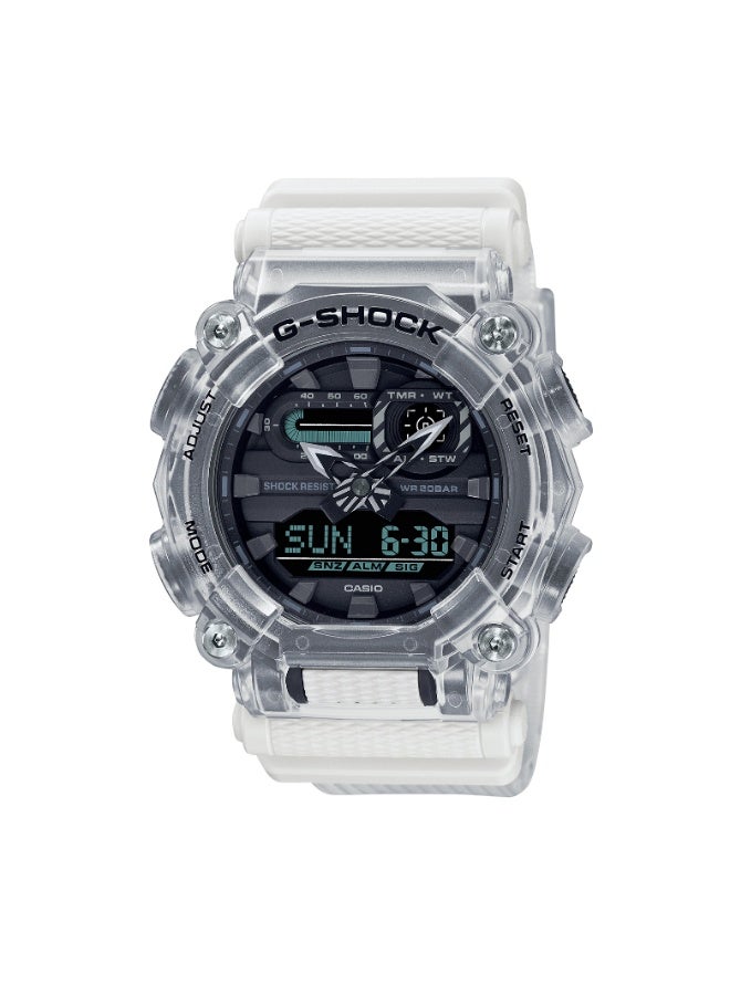 CASIO G-SHOCK GA-900SKL-7ADR Analog-Digital Men’s Watch, Shock Resistant, 200M Water Resistant, Transparent White Resin Strap - Image 1