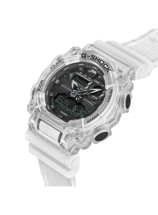 CASIO G-SHOCK GA-900SKL-7ADR Analog-Digital Men’s Watch, Shock Resistant, 200M Water Resistant, Transparent White Resin Strap - Image 4
