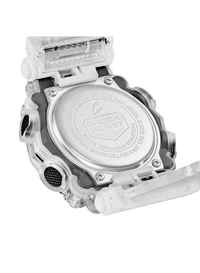 CASIO G-SHOCK GA-900SKL-7ADR Analog-Digital Men’s Watch, Shock Resistant, 200M Water Resistant, Transparent White Resin Strap - Image 5