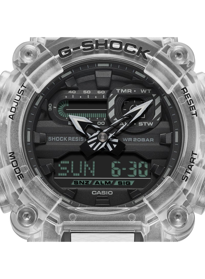 CASIO G-SHOCK GA-900SKL-7ADR Analog-Digital Men’s Watch, Shock Resistant, 200M Water Resistant, Transparent White Resin Strap - Image 3