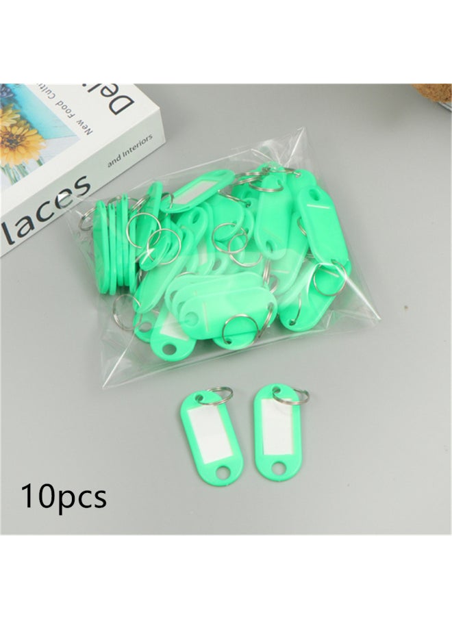 Generic 10pcs Multicolor Plastic Keychain Luggage ID Name Tags Hotel Number Classification Card for Women Men Car Bag Backpack Pendant-Color:F  - Image 1