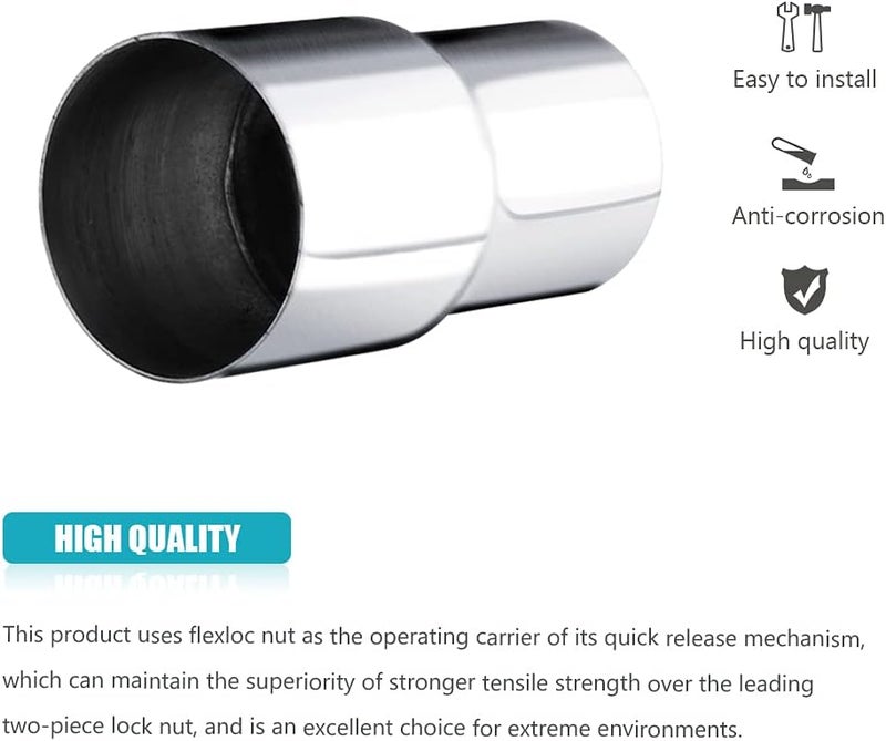 A ABIGAIL Universal 2" ID to 2.5" ID Exhaust Pipe Adapter Connector Reducer - 304 Stainless Steel - Image 3