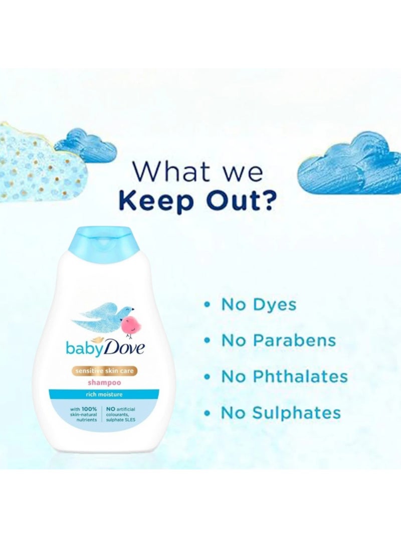 Dove Baby Dove Sensitive Skin care Shampoo Rich Moisture 400 ml  - Image 3