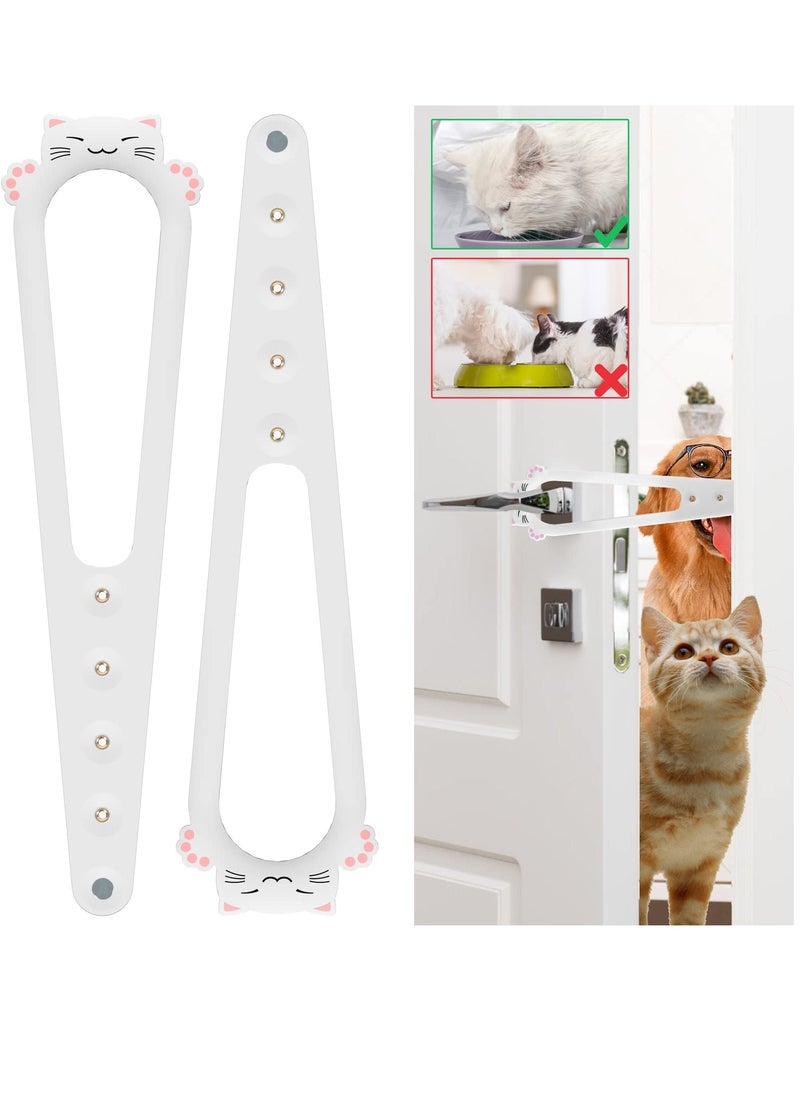 SYOSI - Cat Door Holder Latch & Cat Door Stopper, 5 Adjustable Door Strap for Cats to Dog Alternative to Keep Dogs Out of Cat Litter Boxes and Food, No Cut Cat Door, Interior Door (2 Pack) - Image 1