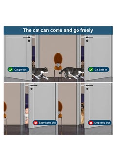 SYOSI Cat Door Holder Latch & Cat Door Stopper, 5 Adjustable Door Strap for Cats to Dog Alternative to Keep Dogs Out of Cat Litter Boxes and Food, No Cut Cat Door, Interior Door (2 Pack)  - Image 5