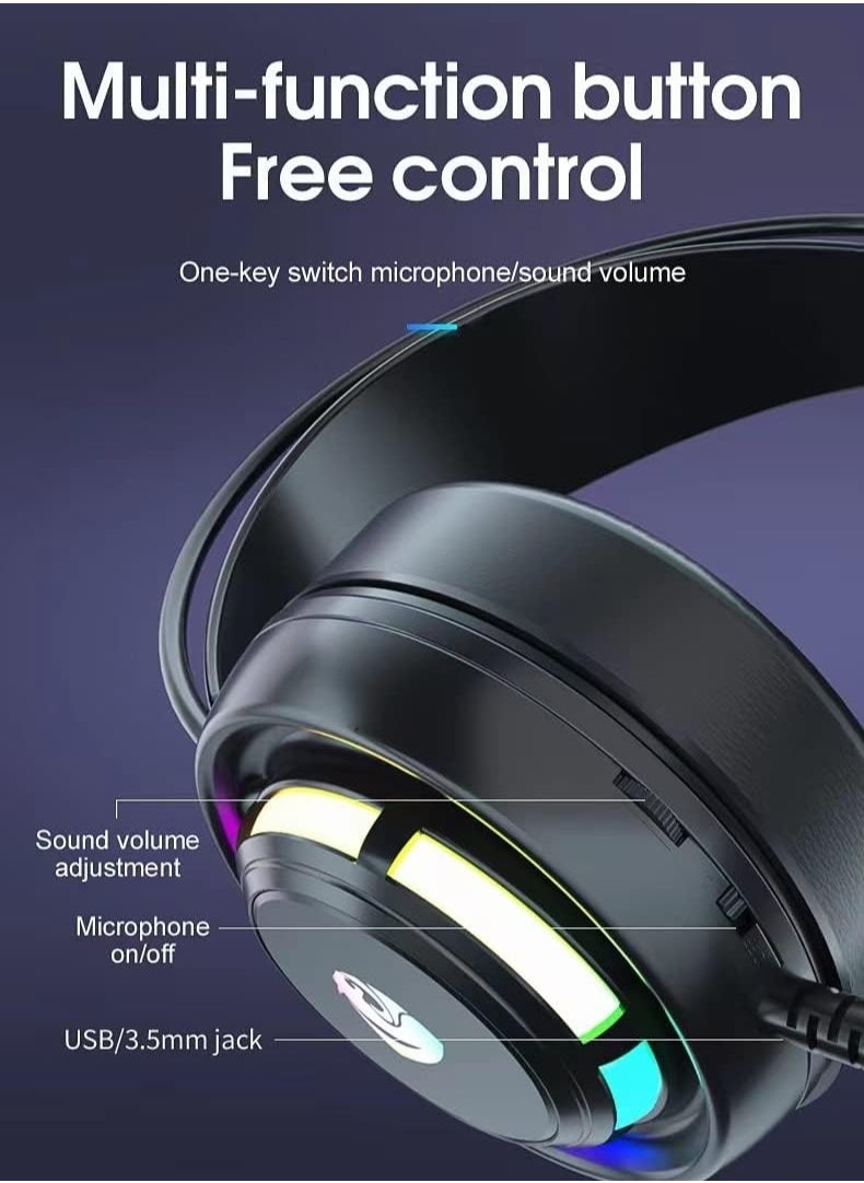 Cool Baby - COOLBABY PANSEN PSH-300 Computer Headworn Chicken Eating Earphones Listening and Debate with Mic 7.1 Esports Game Wired Earphones - Image 1