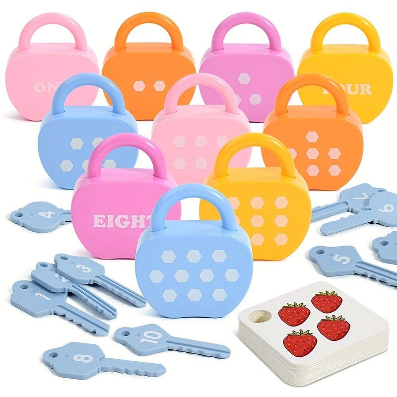Children Matching Keys And Locks Puzzle Toy 5 Pcs Bagged Educational Learning Activity Great Gift - Image 3