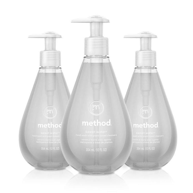 Method Gel Hand Soap Sweet Water Biodegradable Formula 12 fl oz Pack of 3