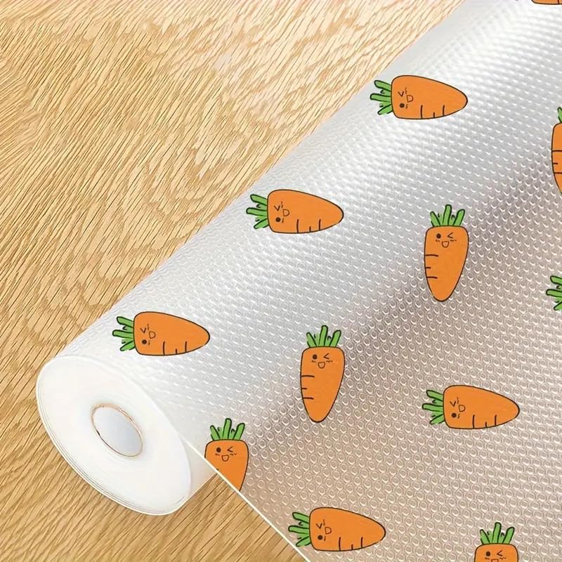 ElastPro (45 cm X 5 m) Printed Shelf Liners for Kitchen Shelves, Drawer Mat, Shelf Liner, Fridge Mats, Kitchen Cabinet Drawer Mat Liner Sheets (Carrot Print) - Image 5