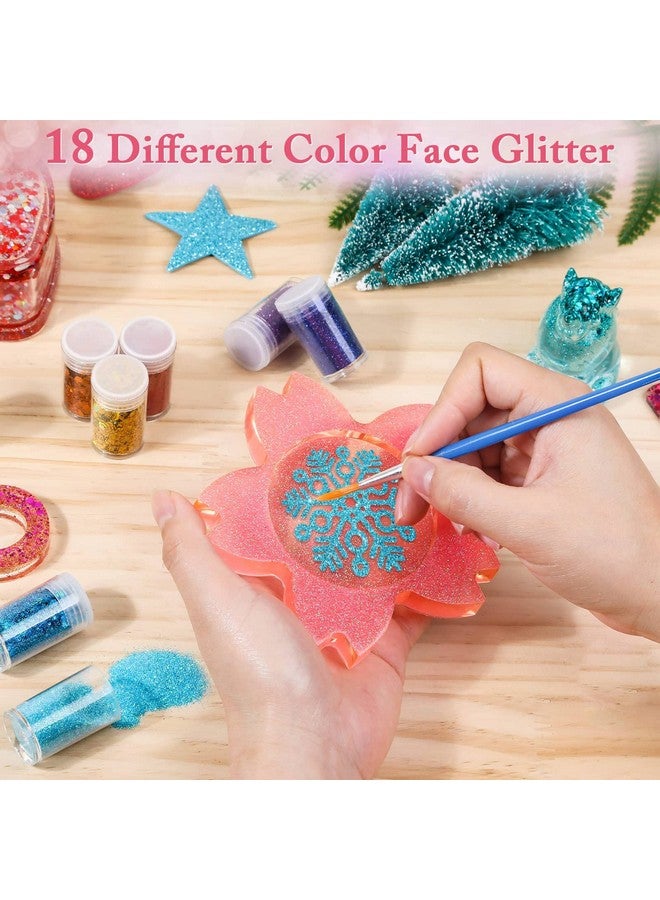 Audab Fine And Chunky Glitter Powder For Resin Assorted Holographic Nail Sequins For Hair Makeup Slime Resin Molds / Tumblers 36 Pcs - Image 4