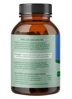 Organic India Neem Ayurvedic Capsules Blood Purifier And Anti Acne For Healthy Conscience Living 90 Veg Capsules  - Image 2