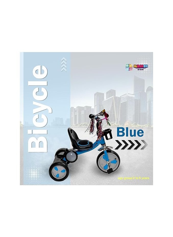 AL BADER - ALBADER Kids Balance Bike Kids Tricycles for 2-6 Years, Toddlers Trike with Lighted Wheels, Tricycle For Toddlers With Sounds and Lights, Baby Trikes Kids Cycle with Basket - Image 1