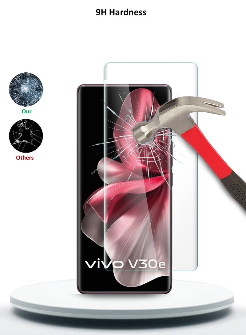 Wtech Premium Curved Edges UV Full Glue Full Cover Tempered Glass Screen Protector For Vivo V30e 5G 2024 / Vivo V40 5G 2024 - Clear - Image 4
