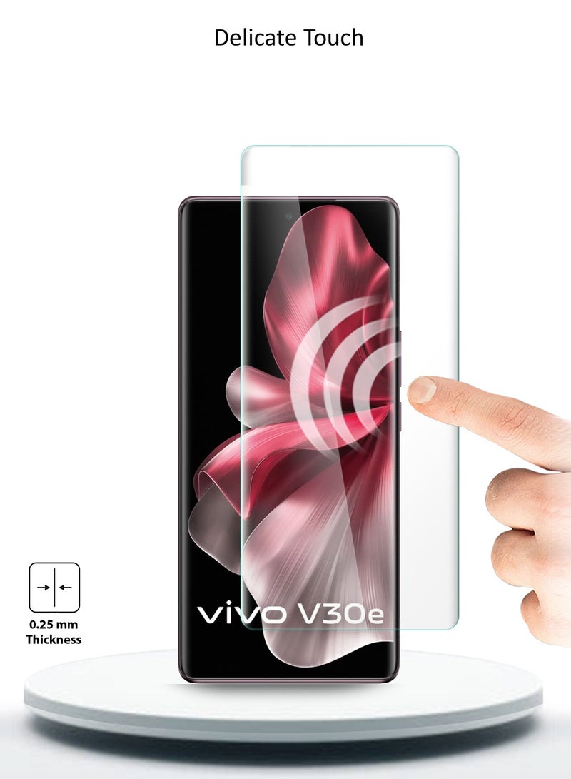 Wtech Premium Curved Edges UV Full Glue Full Cover Tempered Glass Screen Protector For Vivo V30e 5G 2024 / Vivo V40 5G 2024 - Clear - Image 5