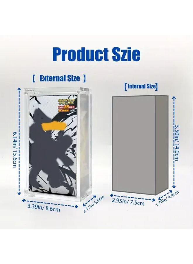 1pc Transparent Acrylic Magnetic Closure Storage Box Stackable For TCG Cards - Image 3