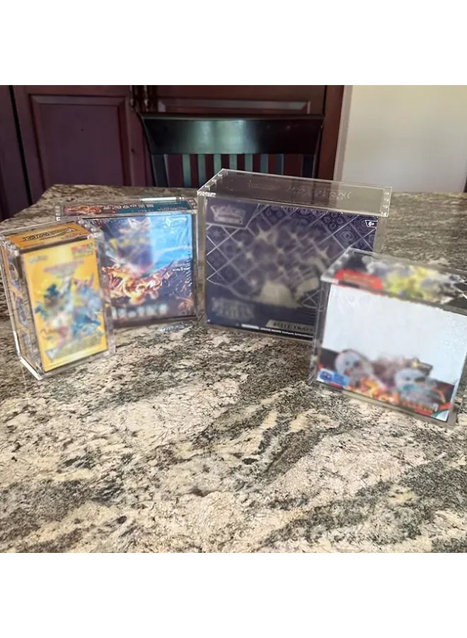 1pc Transparent Acrylic Magnetic Closure Storage Box Stackable For TCG Cards - Image 5