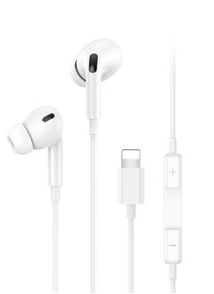 أوسامس سماعات رأس Max Lightning Connector، سماعات أذن داخلية معتمدة من Mfi مع ميكروفون، سماعات أذن مقاومة للماء والعرق  - Image 1