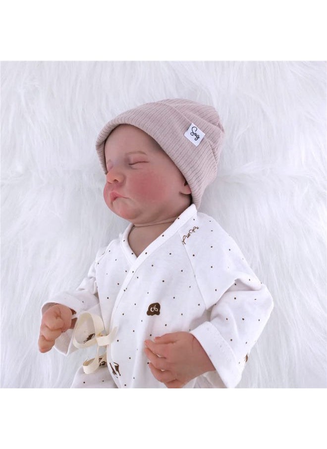 Sugarmelon - Jersey Beanie Hat for Newborn Baby Boys Girls Silky Satin Lined Hats Bonnet Toddler Infant Little Kids Beanies Caps (0-6M,206 Bundle 3pcs F) - Image 1