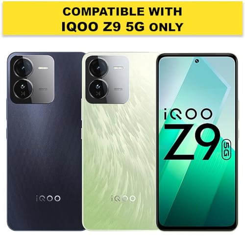 RIGGEAR Shockproof Sleek Hybrid Armor Back Cover Case Compatible with iQOO Z9 5G (Clear PC + Black TPU Bumper) - Image 2