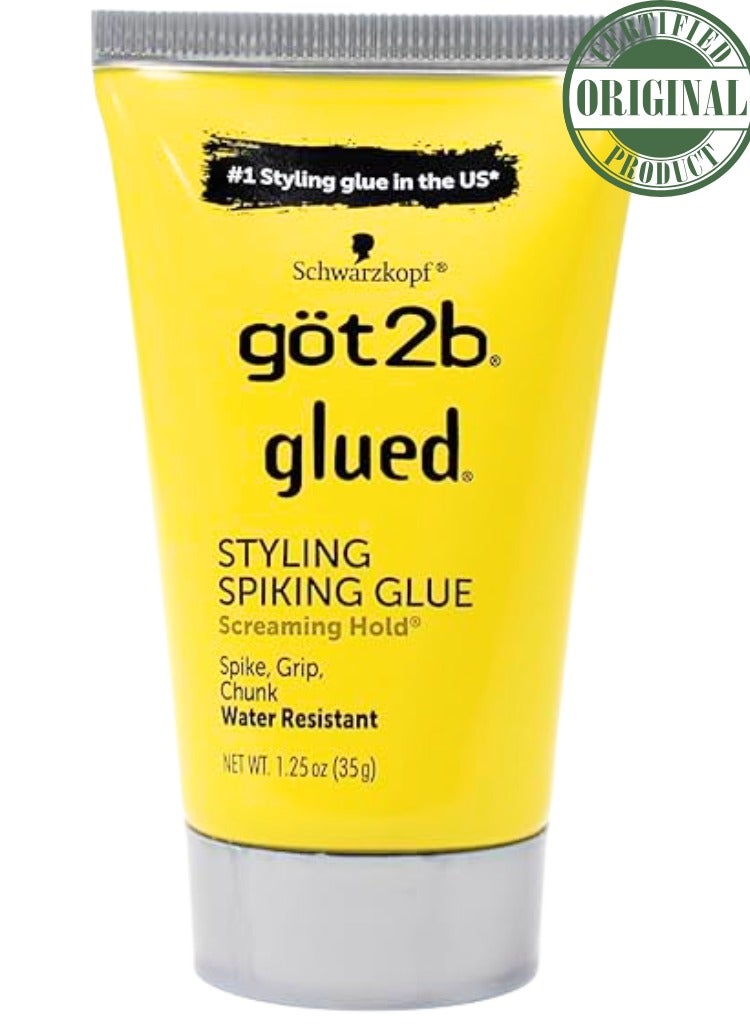 got2b Glued Styling Spiking Glue – Extreme Hold Hair Gel, 35g – Long-Lasting, Water-Resistant & Strong Hold for All Hairstyles - Image 1