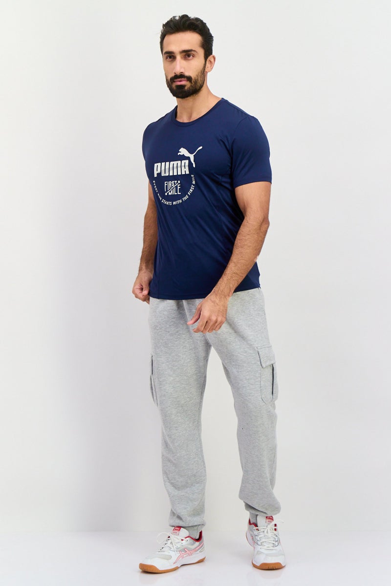 PUMA Puma x First Mile Men Sportswear Fit Short Sleeves Running T-Shirt, Navy - Image 2