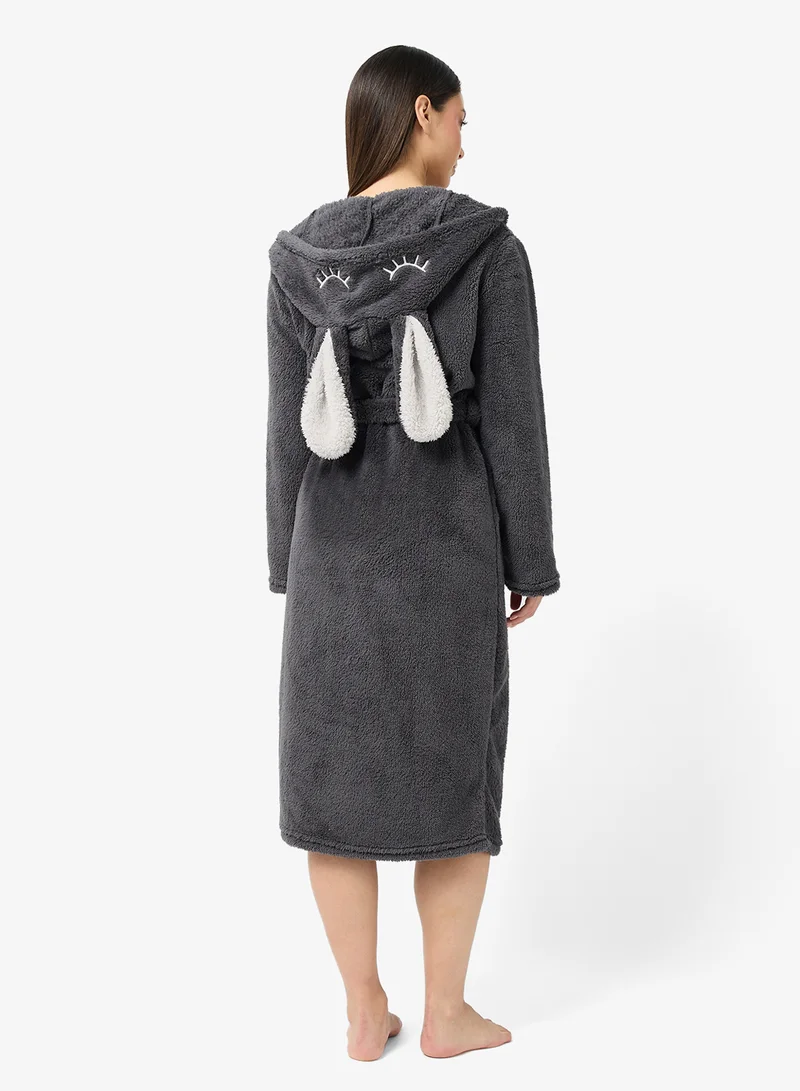 Ginger Fluffy Terry Robes with Hooded Ears
